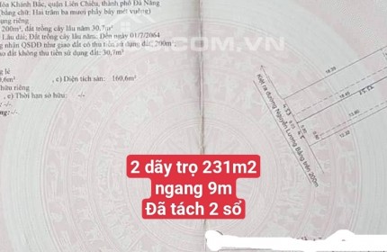 bán dãy trọ 231m2 ngang 9m  cạnh đại học bách khao đà nẵng